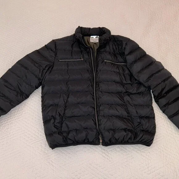 Cole Haan Signature Men's Packable Down Jacket, Black, X-Large - Picture 2 of 5